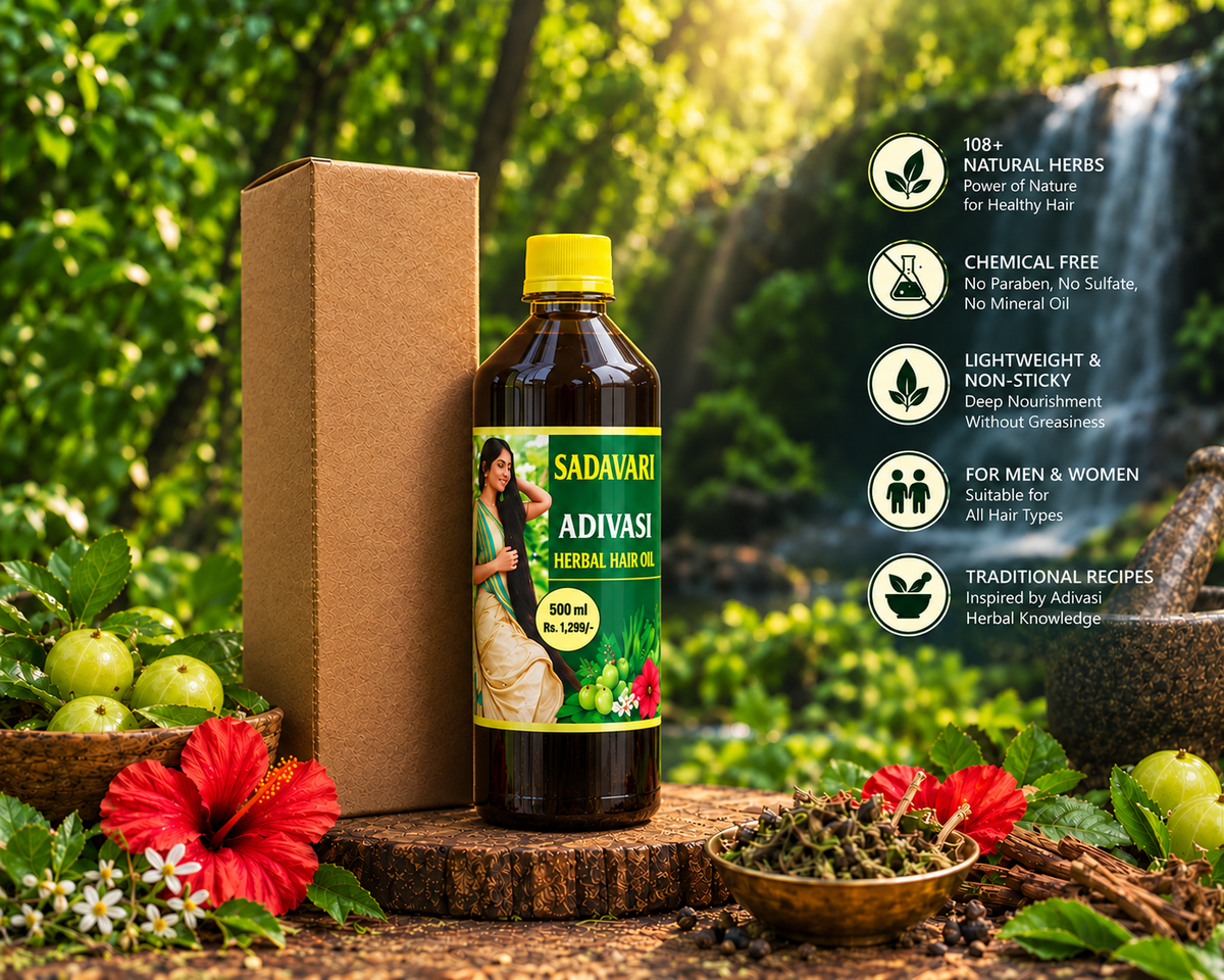 Sadavari Adivasi Herbal Hair Oil 500 ml .  🌿